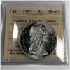 1965 Queen Elizabeth II Canadian Silver Dollar ICCS MS-63 LBP5