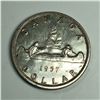 Image 1 : 1957 Queen Elizabeth II Canadian Silver Dollar UNC FWL