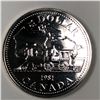 1977 Queen Elizabeth II Canadian Silver Dollar UNC