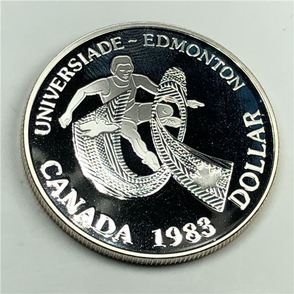 1983 Queen Elizabeth II Canadian Silver Dollar UNC Heavy Cameo
