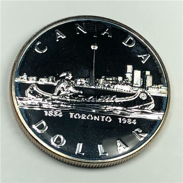 1984 Queen Elizabeth II Canadian Silver Dollar UNC