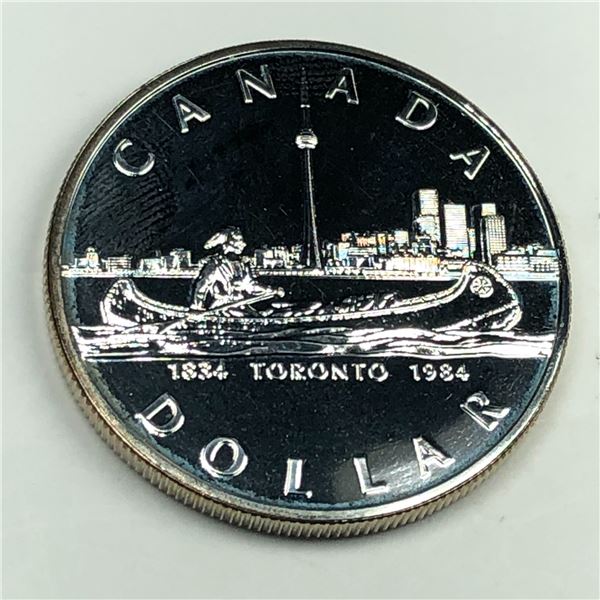 1984 Queen Elizabeth II Canadian Silver Dollar UNC