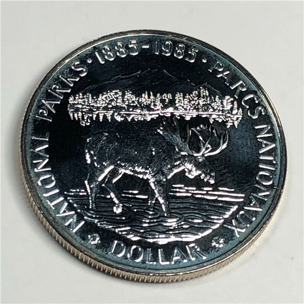 1985 Queen Elizabeth II Canadian Silver Dollar UNC