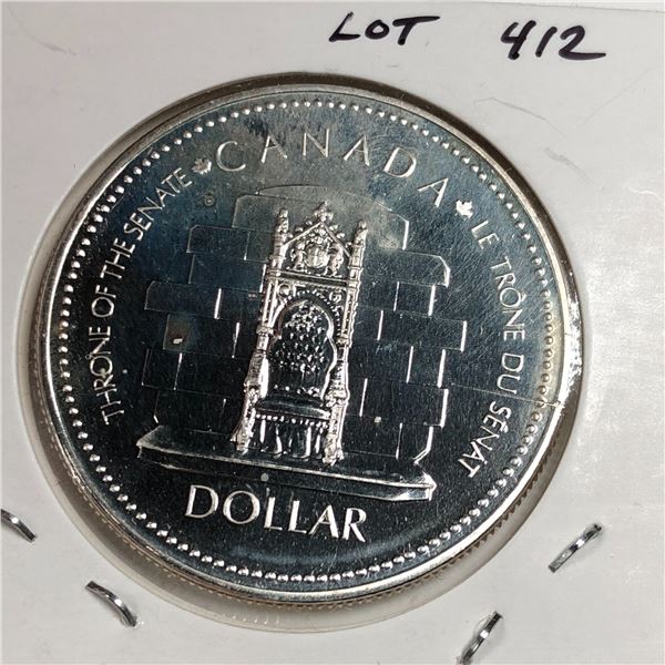 1977 Queen Elizabeth II Canadian Silver Dollar UNC