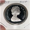 Image 2 : 1989 Queen Elizabeth II Canadian Silver Dollar UNC Heavy Cameo