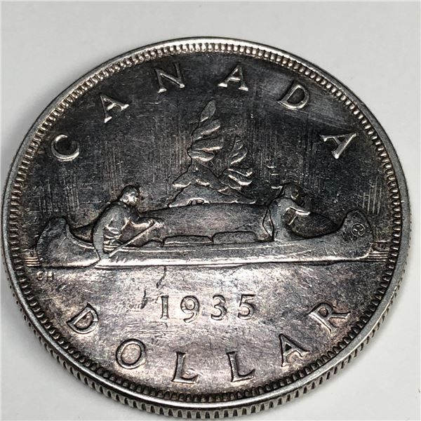 1935 King George V Canadian Silver Dollar