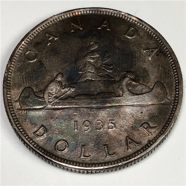 1935 King George V Canadian Silver Dollar