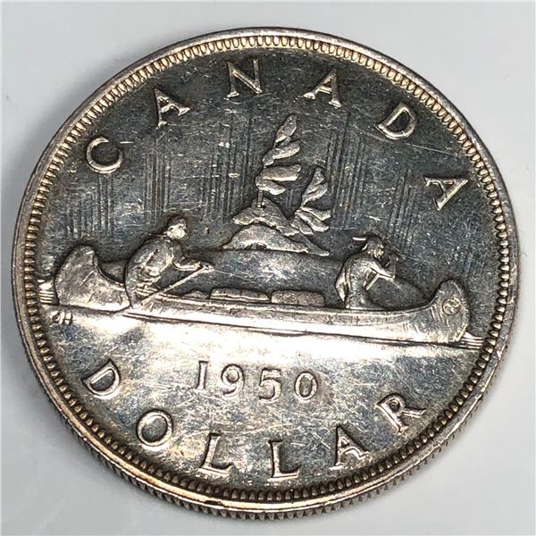 1950 King George VI Canadian Silver Dollar