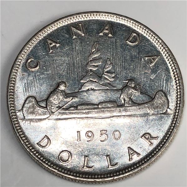 1950 King George VI Canadian Silver Dollar