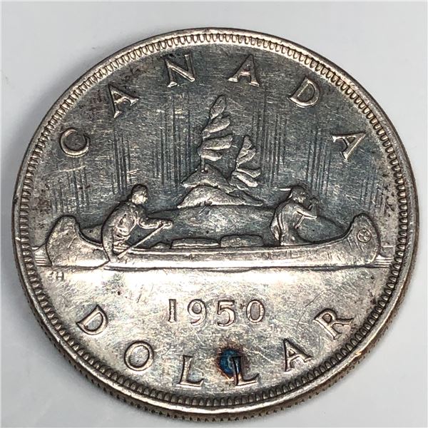 1950 King George VI Canadian Silver Dollar