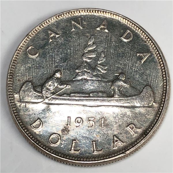 1951 King George VI Canadian Silver Dollar