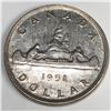 1951 King George VI Canadian Silver Dollar DBL-HP