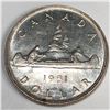1951 King George VI Canadian Silver Dollar