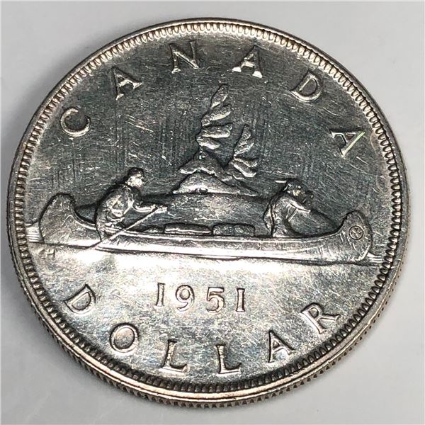 1951 SWL King George VI Canadian Silver Dollar