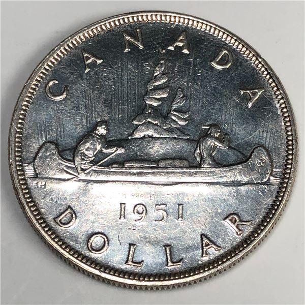 1951 King George VI Canadian Silver Dollar