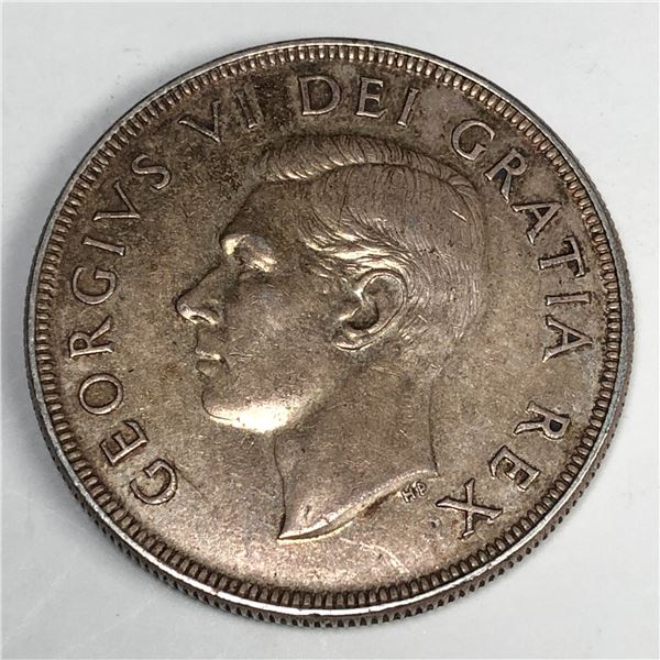 1951 King George VI Canadian Silver Dollar