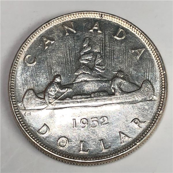 1952 King George VI Canadian Silver Dollar