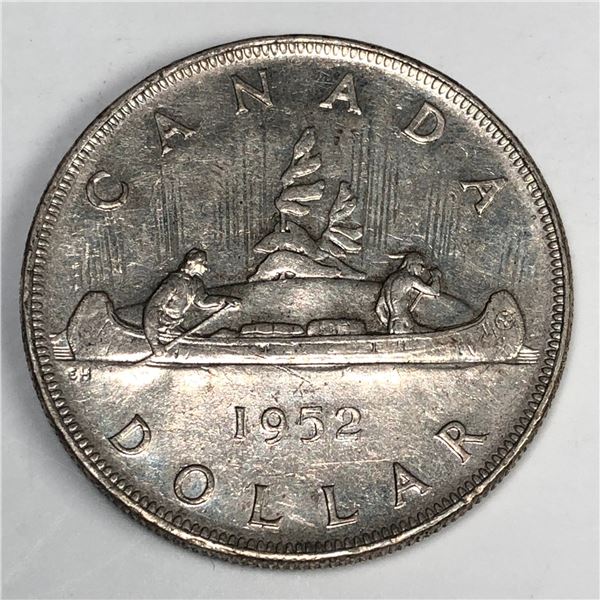 1952 King George VI Canadian Silver Dollar