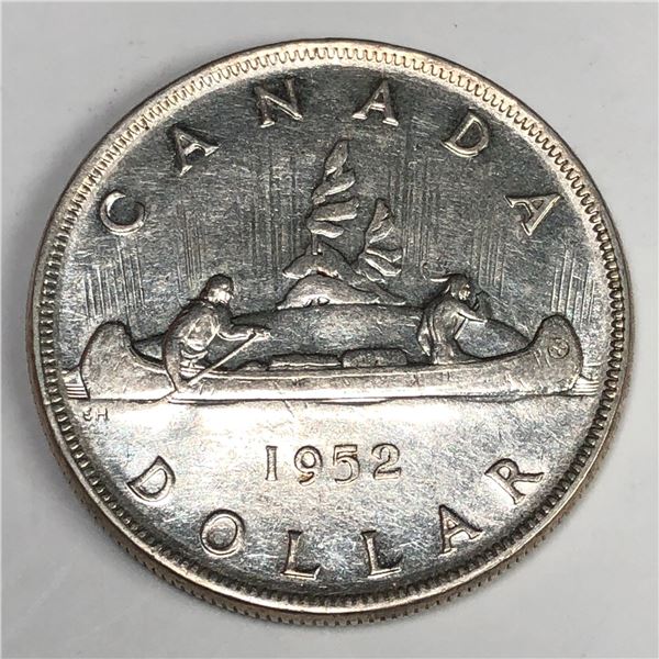 1952 King George VI Canadian Silver Dollar