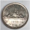 1952 King George VI Canadian Silver Dollar FWL UNC