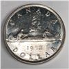 1952 King George VI Canadian Silver Dollar NWL UNC