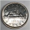 1953 Queen Elizabeth II Canadian Silver Dollar