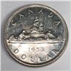 1953 Queen Elizabeth II Canadian Silver Dollar NSS