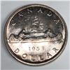 1953 Queen Elizabeth II Canadian Silver Dollar SS UNC