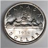 Image 1 : 1954 SWL Queen Elizabeth II Canadian Silver Dollar