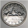 1956 Queen Elizabeth II Canadian Silver Dollar