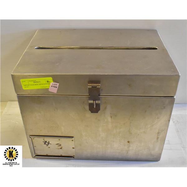 METAL LOCK BOX WITH ENVELOPE SLOT
