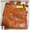 Image 1 : NEW BROWN LEATHER SIDE CHANGE PURSE - LOTS OF
