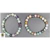 Image 1 : #156-NATURAL FLUORITE, INDIA AGATE BRACELET