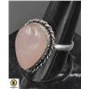 Image 1 : #140-NATURAL PINK ROSE QUARTZ RING/ SIZE 7