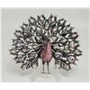 Image 1 : 18) SILVER TONE PEACOCK BROOCH/PENDANT SET