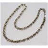 Image 1 : 6)  HEAVY 24" DOUBLE LOOP SILVER TONE CHAIN.