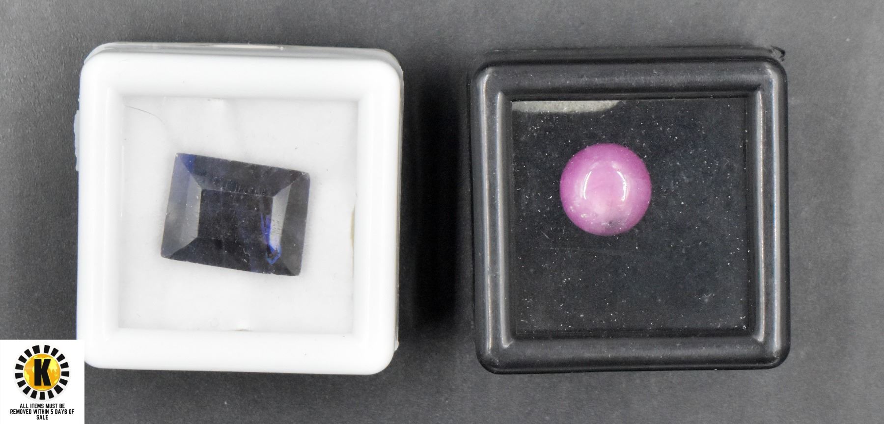 Ruby Rd Blue #73-NATURAL RED RUBY 4.50CT& BLUE SAPPHIRE 9.70CT