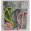 Image 1 : NEW SEALED 3 PACK COLOURED DOOR HOOKS