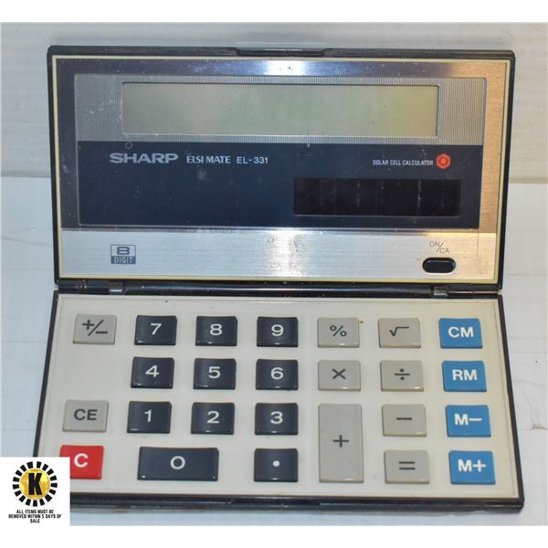 VINTAGE SHARP ELSI MATE EL-331 SOLAR CALCULATOR