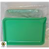 Image 1 : LOT OF 20 NEW GREEN ROLLING TRAYS