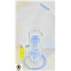 Image 1 : NEW 10" LIGHT BLUE & CLEAR 2 PERC BONG - NEEDS