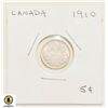 Image 1 : 1910 CANADIAN 5 CENT SILVER COIN