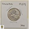 Image 1 : 1959 CANADIAN 25 CENT SILVER COIN