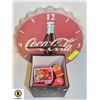 Image 1 : COCA COLA LARGE METAL BOTTLE CAP CLOCK & COCA