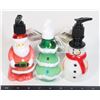 Image 1 : 3 NEW CHRISTMAS THEME DISPENSERS WITH SOAP