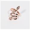Image 1 : NEW ROSE GOLD TONE RHINESTONE SNAKE RING SIZE 7