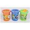 Image 1 : 3 NEW TUBS SILLY SCENTS DOUGH GREEN APPLE, ORANGE,