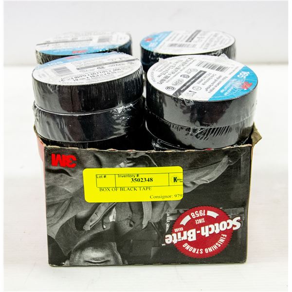 BOX OF BLACK TAPE