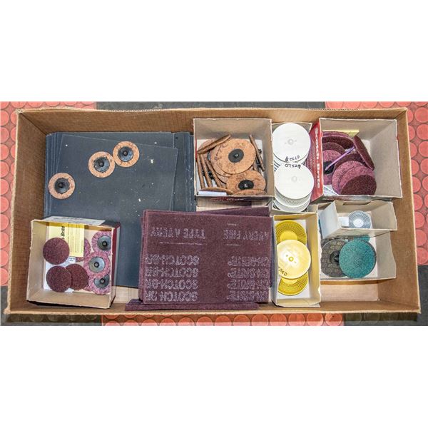 BOX OF ASSORTED ABBRASIVES