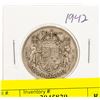 Image 1 : 1942 CANADIAN SILVER HALF DOLLAR